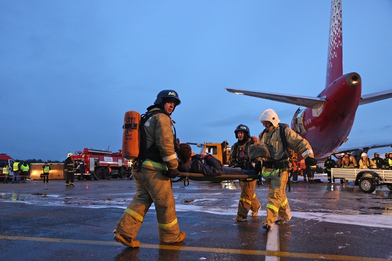 Аэропорт Пулково проводит масштабные спасательные учения