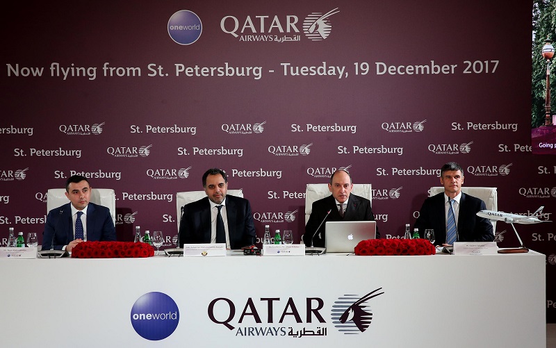 Qatar Airways запустил прямые регулярные рейсы в Санкт-Петербург