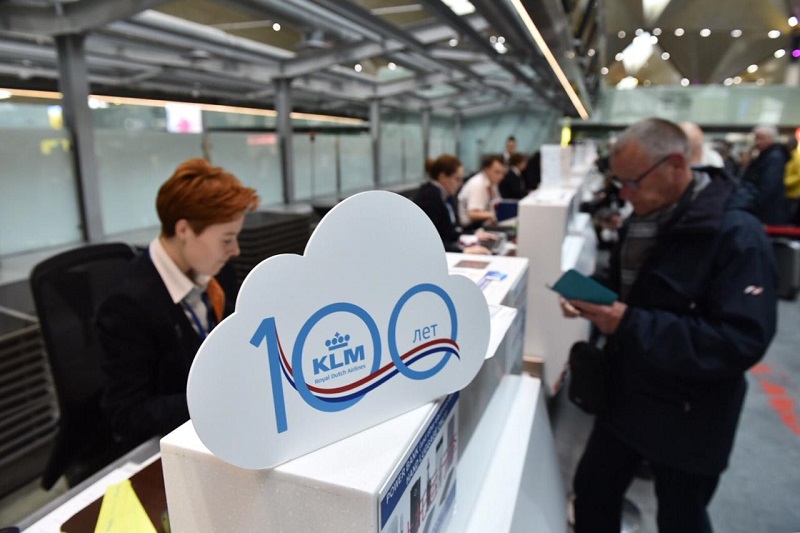Аэропорт Пулково и KLM отметили 100-летие авиакомпании