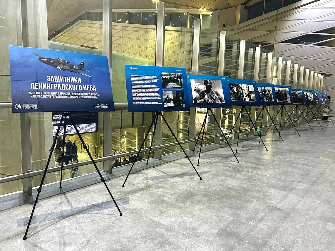 В аэропорту Пулково открылась выставка «Защитники Ленинградского неба»