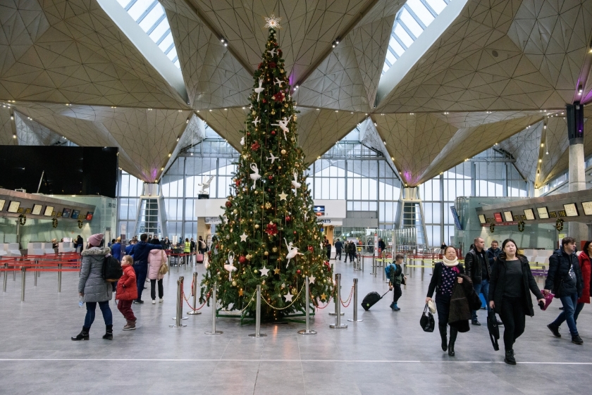 Аэропорт Пулково в новогодние праздники принял свыше 700 тысяч пассажиров
